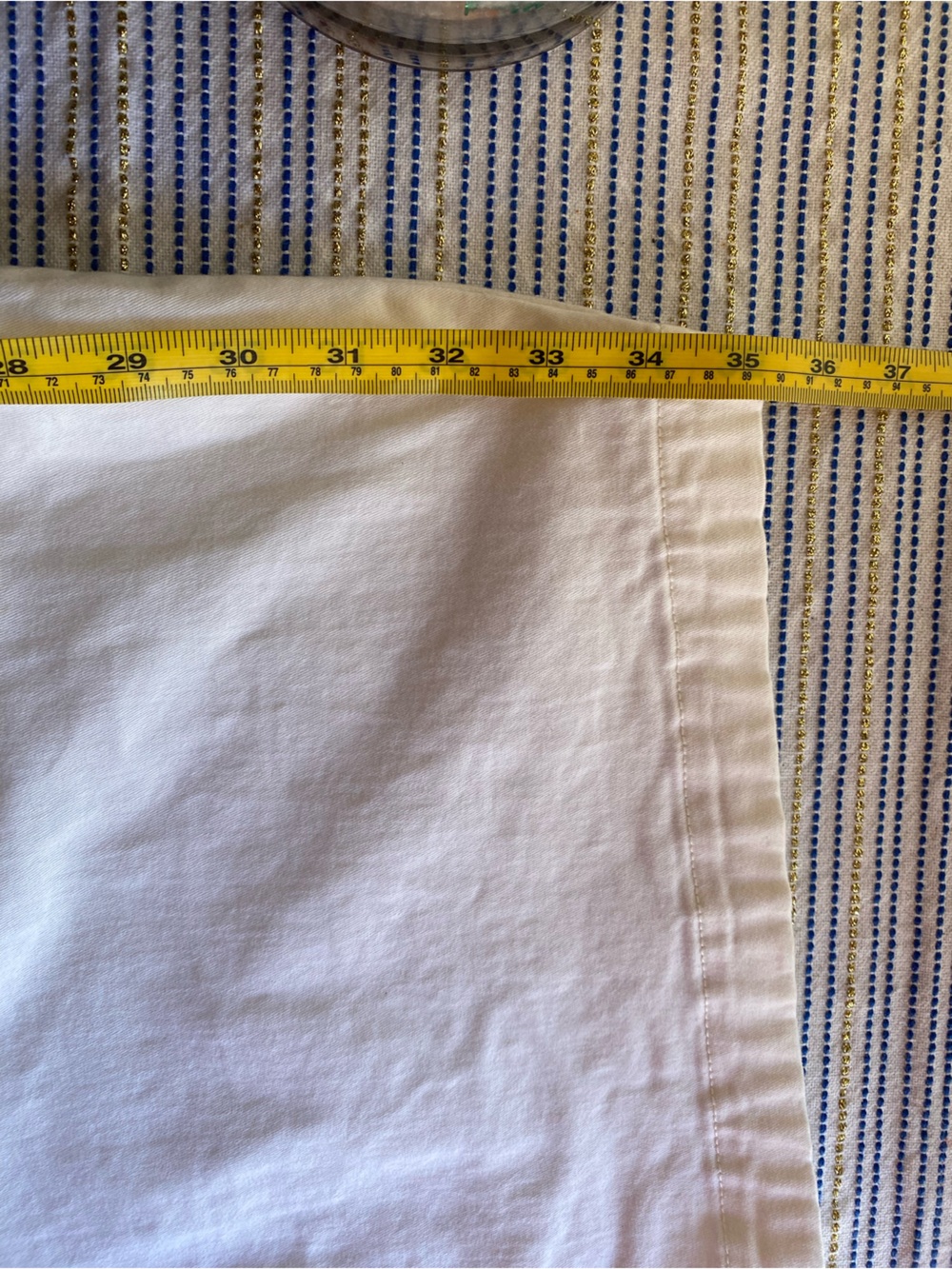 Maeve Anthropologie Off White Jeans Denim Barrel leg Mid Rise Cotton Sz 12 - Picture 14 of 16